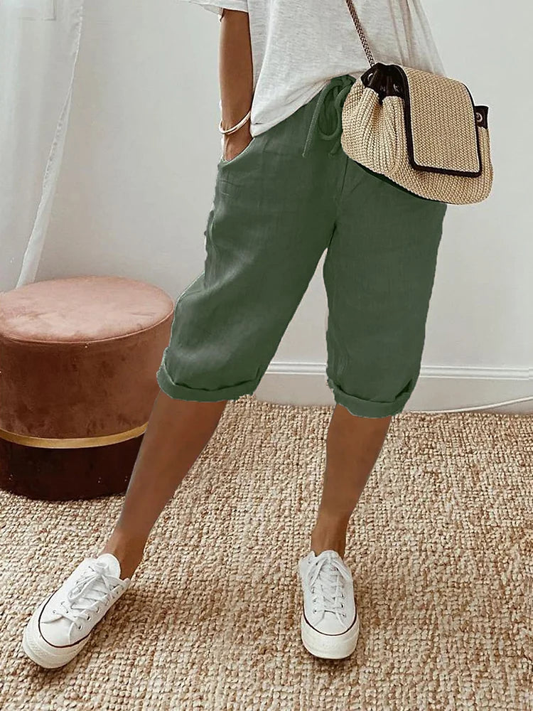 Erza - Cotton-Linen Women's Pants
